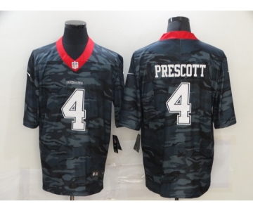 Men's Dallas Cowboys #4 Dak Prescott 2020 Camo Limited Stitched Nike NFL Jersey