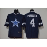 Men's Dallas Cowboys #4 Dak Prescott Navy Blue 2020 Big Logo Vapor Untouchable Stitched NFL Nike Fashion Limited Jerse