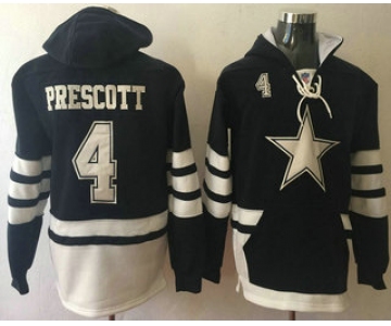 Men's Dallas Cowboys #4 Dak Prescott Navy Blue Team Color 2016 NFL Hoodie