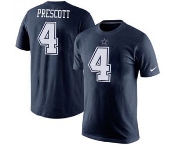 Men's Dallas Cowboys 4 Dak Prescott Nike Navy Player Pride Name & Number T-Shirt