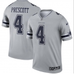 Men's Womens Youth Kids Dallas Cowboys #4 Dak Prescott Gray Stitched NFL Limited Inverted Legend Jersey
