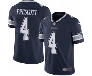 Men's Womens Youth Kids Dallas Cowboys #4 Dak Prescott Navy Blue Stitched NFL Vapor Untouchable Limited Jersey