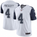 Men's Womens Youth Kids Dallas Cowboys #4 Dak Prescott White Stitched NFL Limited Rush Jersey