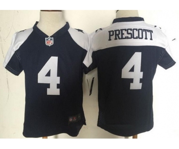 Toddler Dallas Cowboys #4 Dak Prescott Navy Blue Thanksgiving Stitched NFL Nike Game Jersey