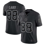 Men's Dallas Cowboys #88 CeeDee Lamb Black Reflective Limited Stitched Football Jersey