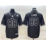 Men's Dallas Cowboys #88 CeeDee Lamb Black With 1960 Patch Limited Stitched Football Jersey