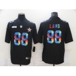 Men's Dallas Cowboys #88 CeeDee Lamb Multi-Color Black 2020 NFL Crucial Catch Vapor Untouchable Nike Limited Jersey