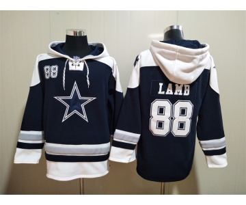 Men's Dallas Cowboys #88 CeeDee Lamb Navy Blue Ageless Must Have Lace Up Pullover Hoodie