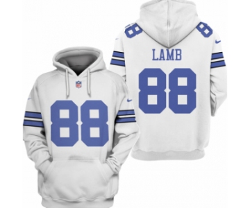 Men's Dallas Cowboys #88 CeeDee Lamb White 2021 Pullover Hoodie