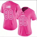 Women's NFL Dallas Cowboys #88 CeeDee Lamb Pink Limited Stitched Jersey(Run Small)
