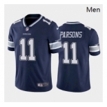 Men Dallas Cowboys #11 Micah Parsons Blue 2021 Draft Jersey