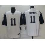 Men's Dallas Cowboys #11 Micah Parsons White 2021 Color Rush Stitched NFL Nike Limited Jersey