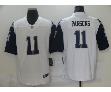 Men's Dallas Cowboys #11 Micah Parsons White 2021 Color Rush Stitched NFL Nike Limited Jersey