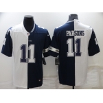 Men's Dallas Cowboys #11 Micah Parsons White Blue Two Tone 2021 Vapor Untouchable Stitched NFL Nike Limited Jersey