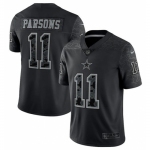 Men's Womens Youth Kids Dallas Cowboys #11 Micah Parsons Black Reflective Nike Limited Nike Jersey