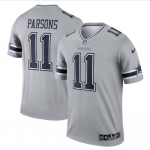 Men's Womens Youth Kids Dallas Cowboys #11 Micah Parsons Gray Stitched NFL Limited Inverted Legend Jersey