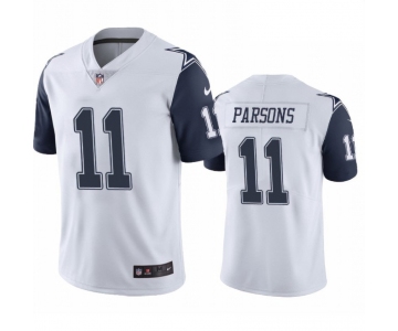 Men's Womens Youth Kids Dallas Cowboys #11 Micah Parsons White Stitched NFL Limited Rush Jersey