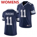 Women's Dallas Cowboys #11 Micah Parsons Blue 2021 Draft Jersey