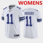 Women's Dallas Cowboys #11 micah parsons White 2021 draft jersey