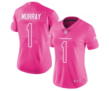 Cardinals #1 Kyler Murray Pink Women's Stitched Football Limited Rush Fashion Jersey