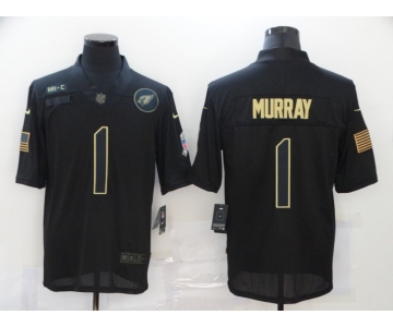 Men's Arizona Cardinals #1 Kyler Murray Black 2020 Salute To Service Stitched NFL Nike Limited Jersey