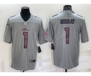 Men's Arizona Cardinals Kyler Murray LOGO Grey Atmosphere Fashion 2022 Vapor Untouchable Stitched Nike Limited Jersey