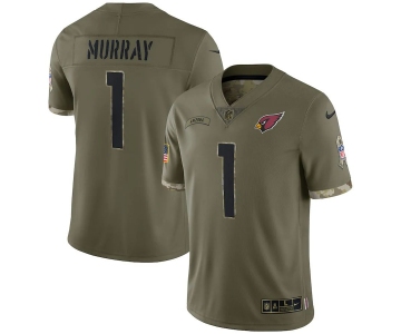 Men's Womens Youth Kids Arizona Cardinals #1 Kyler Murray Nike 2022 Salute To Service Limited Jersey - Olive