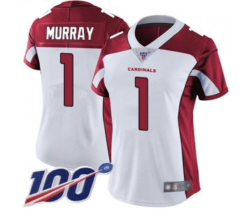 Nike Cardinals #1 Kyler Murray White Women's Stitched NFL 100th Season Vapor Limited Jersey