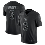Men's Womens Youth Kids Arizona Cardinals #3 Budda Baker Black Nike NFL Black Reflective Limited Jersey