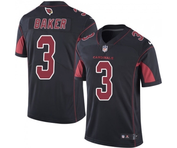 Men's Womens Youth Kids Arizona Cardinals #3 Budda Baker Black Stitched NFL Limited Rush Jersey