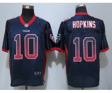 Men's Houston Texans #10 DeAndre Hopkins Navy Blue Drift Fashion NFL Nike Jersey