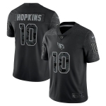 Men's Womens Youth Kids Arizona Cardinals #10 DeAndre Hopkins Black  Nike NFL Black Reflective Limited Jersey