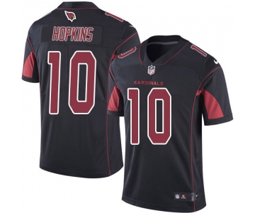 Men's Womens Youth Kids Arizona Cardinals #10 DeAndre Hopkins Black Stitched NFL Limited Rush Jersey