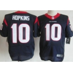 Nike Houston Texans #10 DeAndre Hopkins Blue Elite Jersey