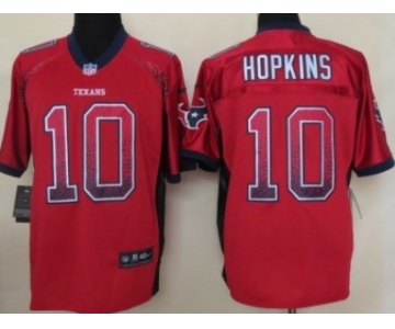 Nike Houston Texans #10 DeAndre Hopkins Drift Fashion Red Elite Jersey