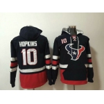 Nike Houston Texans 10 DeAndre Hopkins Navy Stitched Pullover NFL Hoodie