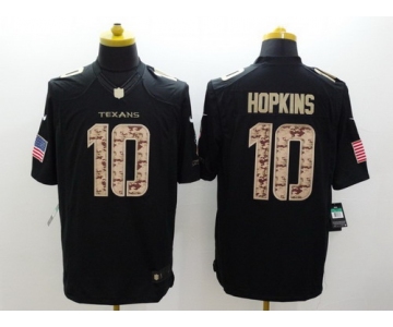 Nike Houston Texans #10 DeAndre Hopkins Salute to Service Black Limited Jersey