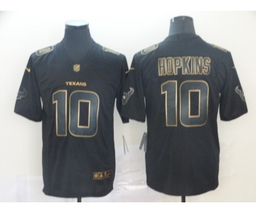 Nike Texans 10 DeAndre Hopkins Black Gold Vapor Untouchable Limited Jersey