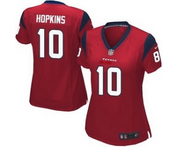 Women's Houston Texans #10 DeAndre Hopkins Red Alternate NFL Nike Game Jersey