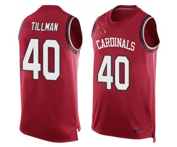 Men's Arizona Cardinals #40 Pat Tillman Red Hot Pressing Player Name & Number Nike NFL Tank Top Jersey