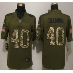 Men's Arizona Cardinals Jersey #40 Pat Tillman Green Salute to Service 2015 NFL Nike Limited Jersey