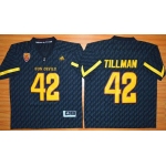 Men's Arizona State Sun Devils #42 Pat Tillman Black Desert Ice 2015 College Football Jersey