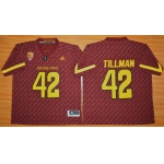 Men's Arizona State Sun Devils #42 Pat Tillman Red Desert Ice 2015 College Football Jersey