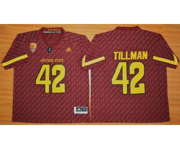 Men's Arizona State Sun Devils #42 Pat Tillman Red Desert Ice 2015 College Football Jersey