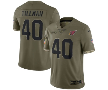 Men's Womens Youth Kids Arizona Cardinals #40 Pat Tillman Nike  2022 Salute To Service Limited Jersey - Olive