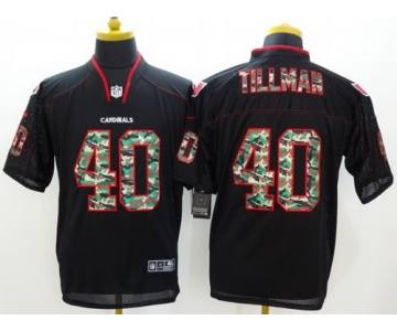 Nike Arizona Cardinals #40 Pat Tillman Black With Camo Elite Jersey