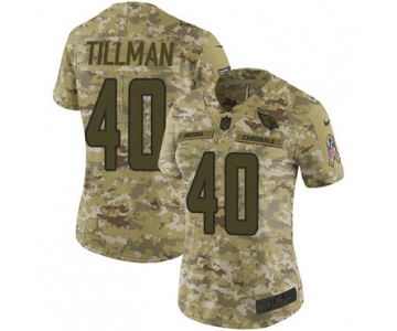 Nike Cardinals #40 Pat Tillman Camo Women's Stitched NFL Limited 2018 Salute to Service Jersey