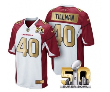 Pre Order Arizona Cardinals Jersey 40 Pat Tillman White Super Bowl 50 Limited Jerseys