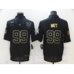 Men's Houston Texans #99 J.J. Watt Black 2020 Salute To Service Stitched NFL Nike Limited Jersey