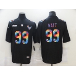 Men's Houston Texans #99 J.J. Watt Multi-Color Black 2020 NFL Crucial Catch Vapor Untouchable Nike Limited Jersey